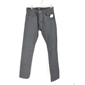 Gents Mens Raw Indigo Denim Straight Leg 34x35 Designer Jeans Dark Wash 5-Pocket